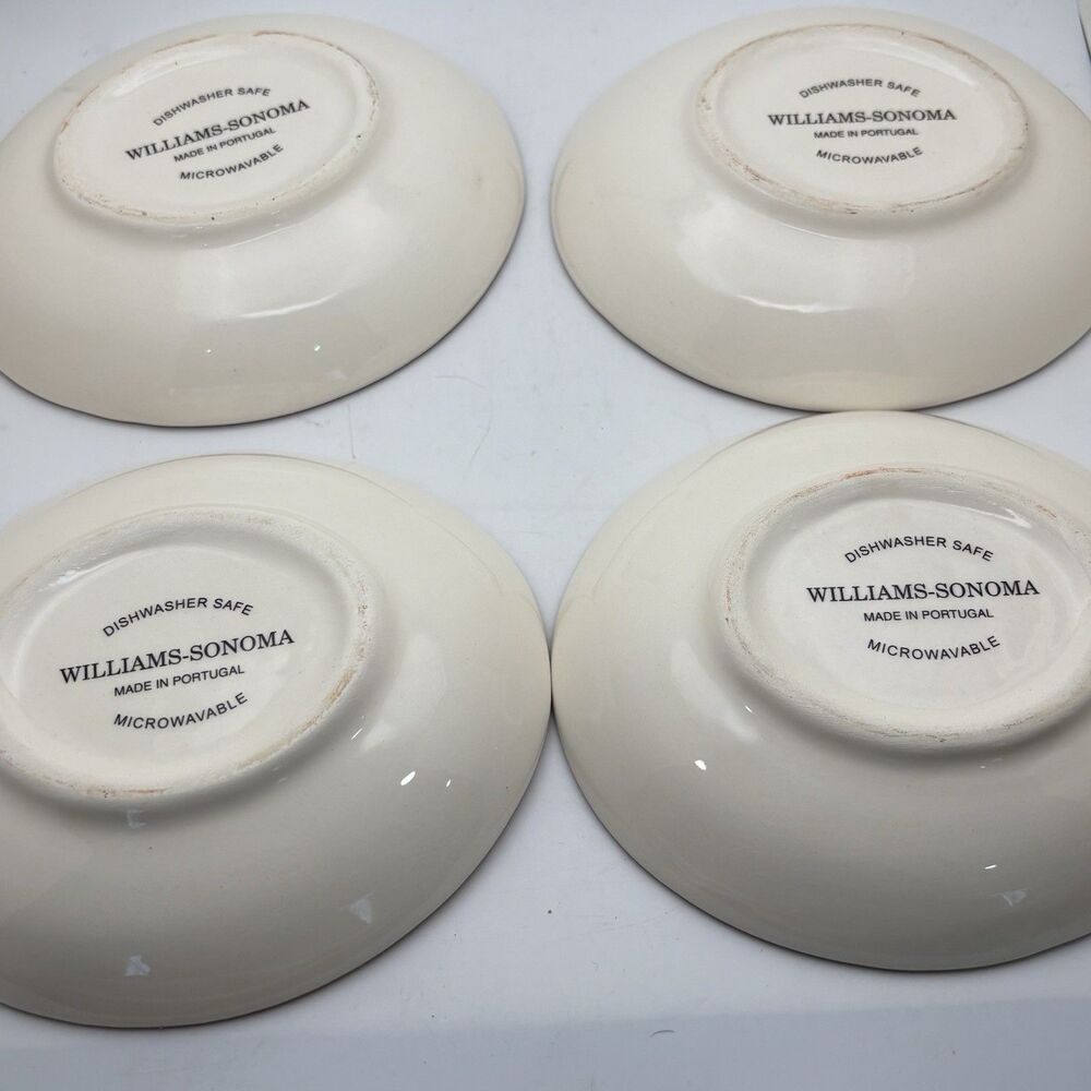 Vintage Williams Sonoma Tuscan Landscape 5.5” Oval Dipping Bowls Portugal Set 4 - Picture 6 of 6